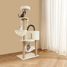 Cat Tree multi-niveau Condo Cat Tower Kitty Cat Scratching Post Beige Intérieur