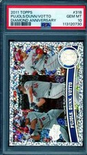 Albert Pujols Card 2011 Topps Diamond Anniversary (pop 12) #318 PSA 10