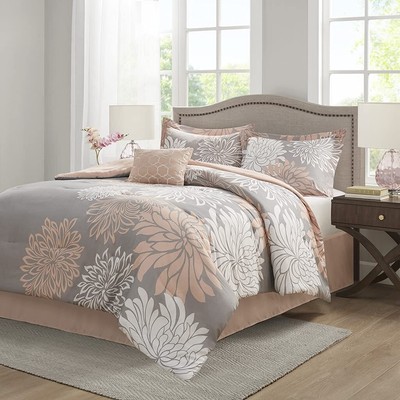 Regency Heights Comforter Set Floral All Season Down Alternative Bedding 5 Piece
