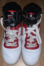 Fila F-13 Split Level Shoe (white, Black,Red) Fw04410-114 Mens Sz 6.5