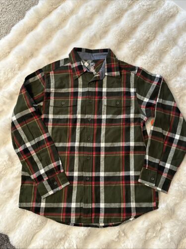 NWT Wonder Nation Boy Plaid Flannel Long Sleeve Button Down Shirt XL Husky