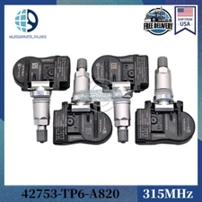 4Pcs 42753-TP6-A820 Tire Pressure Sensor TPMS For 2010-11 Honda Accord Crosstour