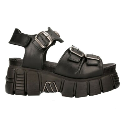 New Rock Boots M-BIOS101-C2 Unisex Metallic Black 100