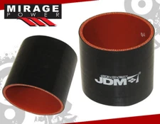 2.25" JDM Straight Turbo Silicone Hose Coupler Intercooler Turbo Intake Blk Red