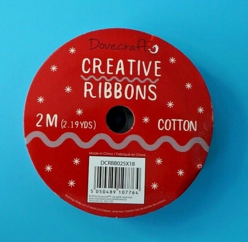 10 x ROLLS OF DOVECRAFT 1cm x 2mtr CREATIVE CHRISTMAS GROSGRAIN RIBBONS ~ NEW - Picture 3 of 4