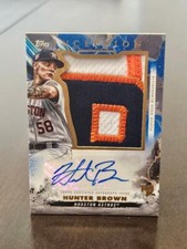 2023 TOPPS INCEPTION PLAYER WORN JUMBO PATCH HUNTER BROWN AUTO RC AUTOGRAPH 3/10