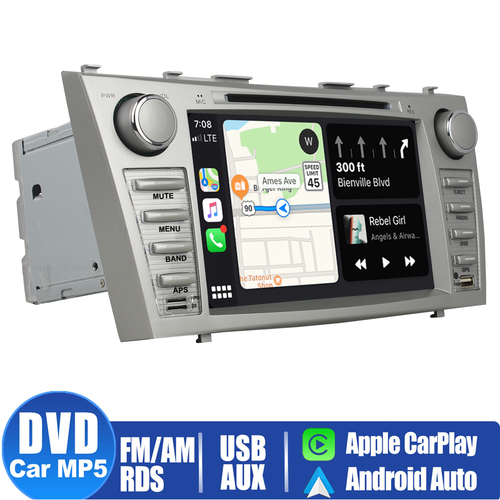 For Toyota Camry 2007-2011 Car Radio Stereo Apple Android Carplay GPS DVD Player - Foto 2 di 14