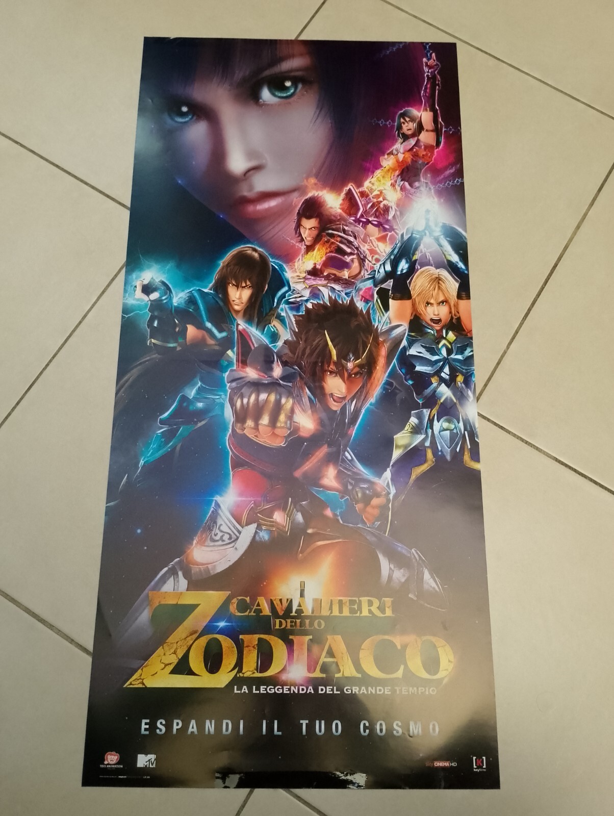 Locandina originale film I Cavalieri dello zodiaco - La leggenda del Grande Tempio (2014) - Regia di Keiichi Sato