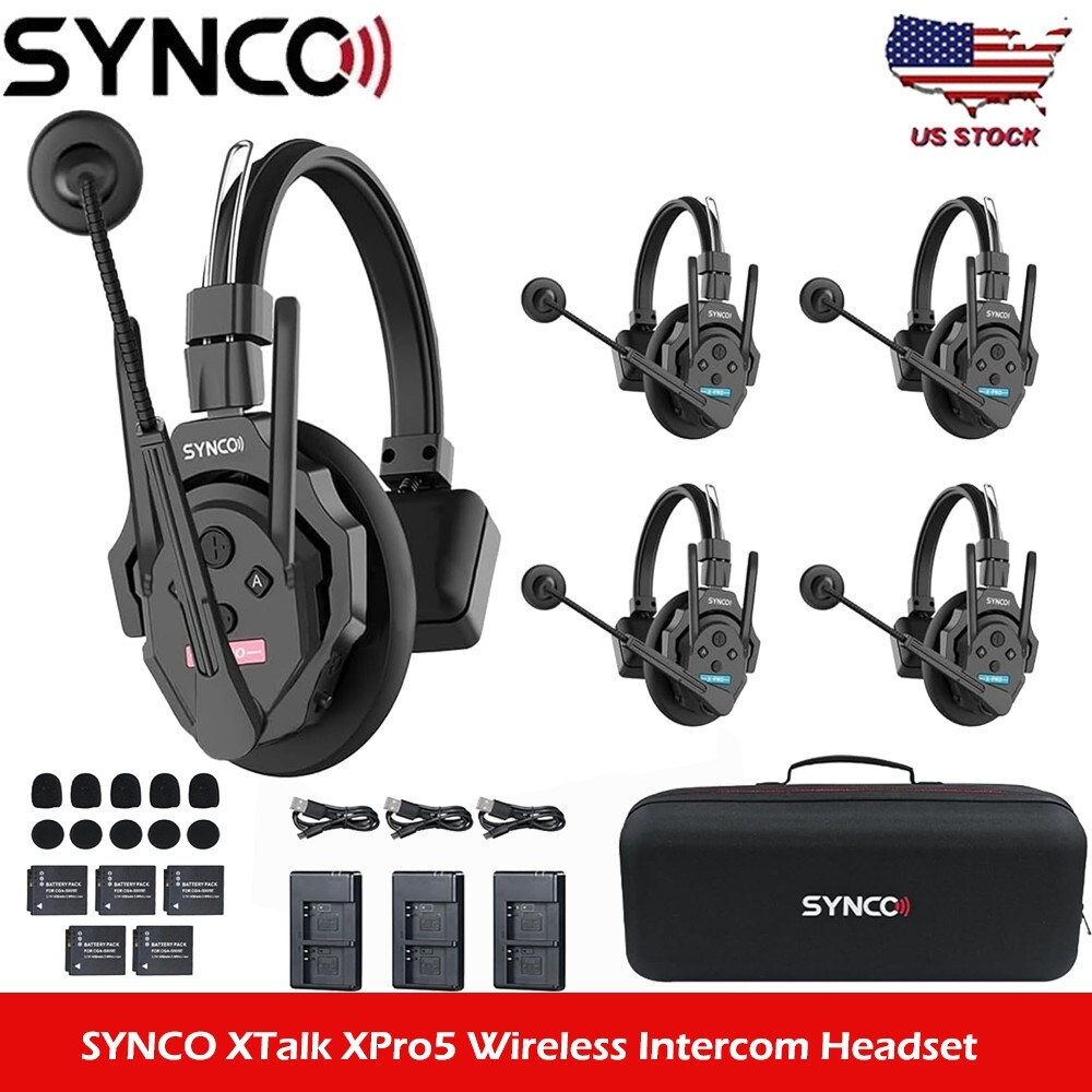 Synco Xtalk XPro 5 Full Duplex Wireless Intercom Headset System 5