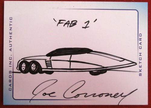 THUNDERBIRDS - Scarce INK Sketch Card - FAB 1 by JOE CORRONEY - Cards Inc 2004 - Picture 1 of 2