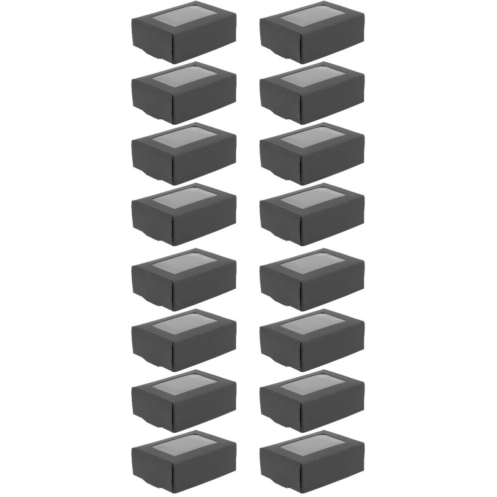 60 Pcs Kraft Paper Soap Box Bakery Boxes Window Small Gift Box eBay