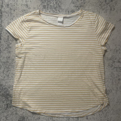 H\u0026M Basics Yellow and White Stripped 