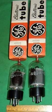 (2) General Electric 6DQ6B/6GW6 Beam Power Tubes NOS Test GOOD! Same Codes!