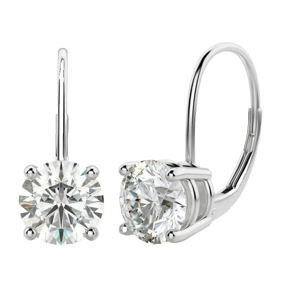 Latón Circonita Cúbica Pendientes de Moda Blanco