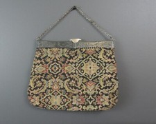 Vintage Woven Tapestry Purse with Scenic Dutch Frame, early 1920s, JemCo