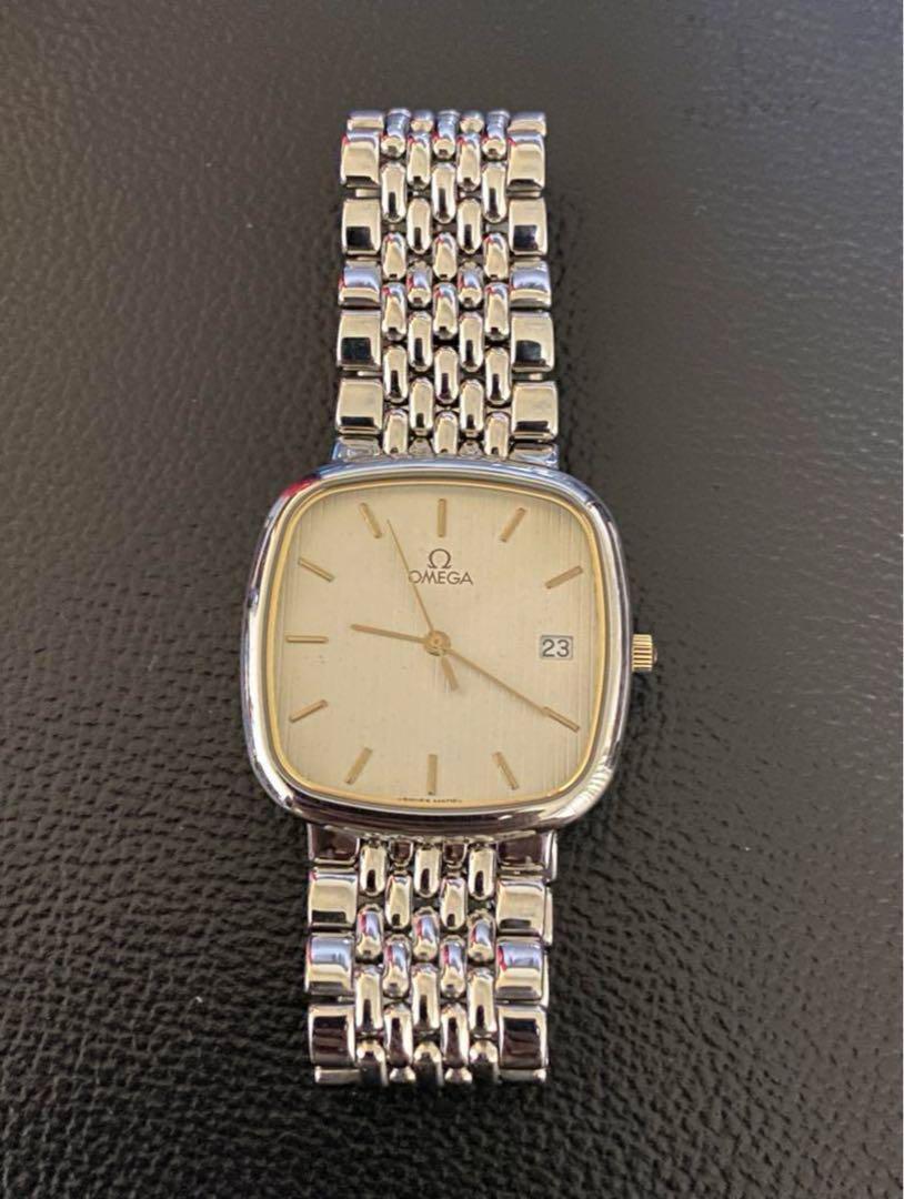 Omega De Ville Overhaul Vintage Date Silver Quartz Mens