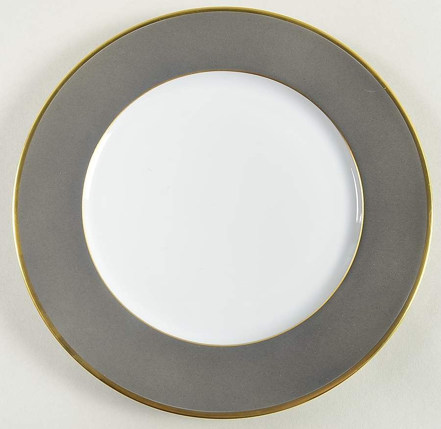 Haviland Gold Grey Color Block Salad Dessert Plate 10466878