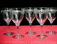 Saint Louis Manon Wine Glass Weingläser Verre A Vin Cristal Grave Empire 19Th C