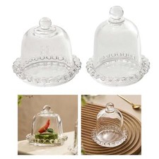 Glass Cake Stand, Cake Display Tray, Cake Cover, Multifunctional Dessert Serving