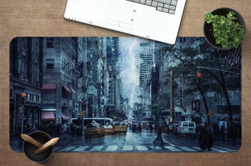 3D Regen Straße 011 Rutschfest Büro Schreibtisch Maus Matte Groß Tastatur Pad - Bild 2 von 7