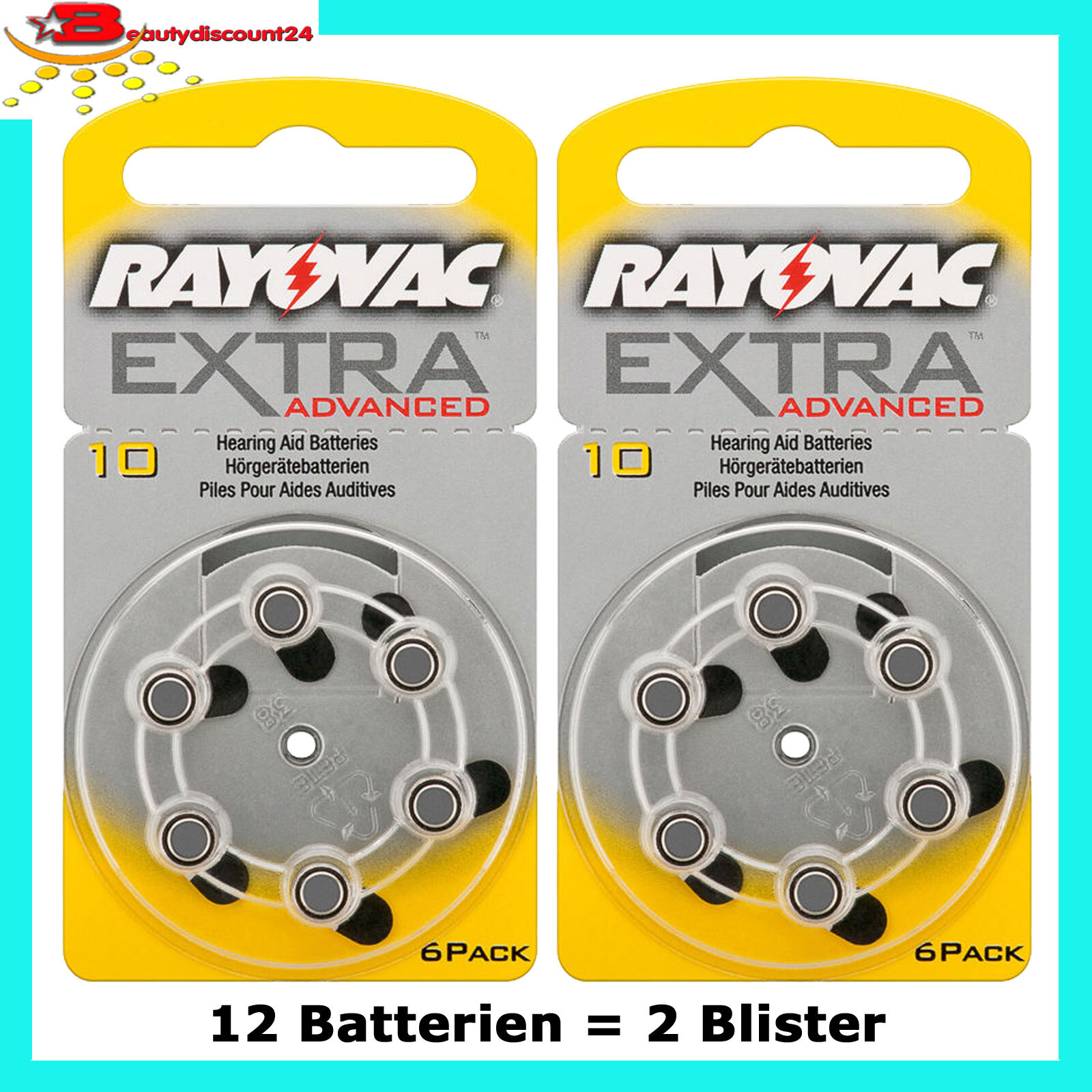 Thumbnail - 12 Stück Rayovac Batterien Typ 10 Pr70 Hörgeräte Batterie Gelb