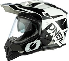 ONEAL SIERRA 2 R HELMET BLACK WHITE ADULT ENDURO VISOR OFF ROAD TRAIL CHEAP SALE