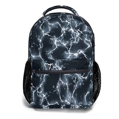  Black Backpack for Boys Girls Cool Lightning Durable Casual Basic Lightning 3
