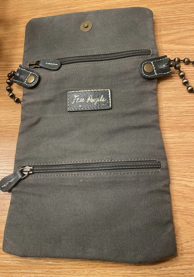 Free People Green Leather Beaded Gold Chain Cross Body Bag NWOT - Image 3 of 3