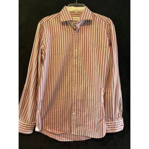 Camisa Robert Graham a Rayas con Botones Calce A Medida Manga Larga Para Hombre 39