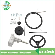Boat Rotary Steering System Outboard Kit 17FT Marine With Steering Cable 17" US