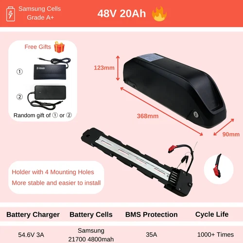 BAFANG 48V 500W BBS02B Mid Drive Motor Umbausätze 8FUN Elektrofahrrad Batterie - Bild 14 von 17