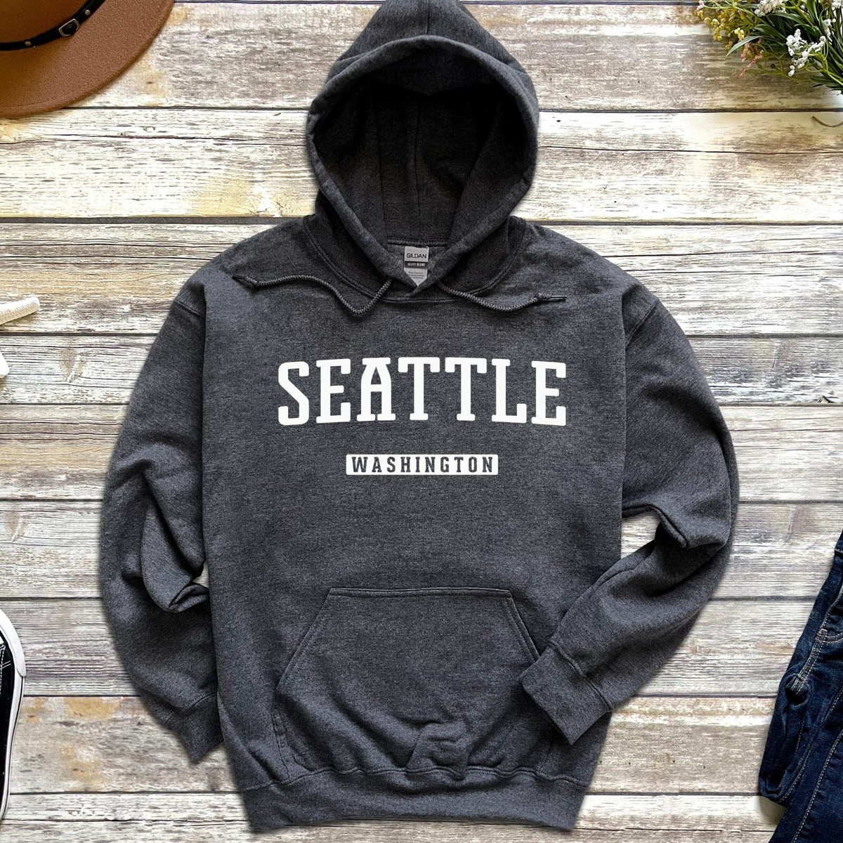 Seattle Hoodie | Seattle Washington Pullover Hoodie | Adult Unisex