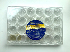 Darice 25 Piece Bead/Craft Storage System, Storage Boxes  Covered Tray NEW