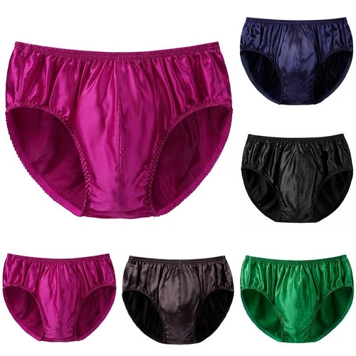 Elastic Waist Mens Underwear Ice Silk Knickers  for LINGERIE Plus Size Pouch