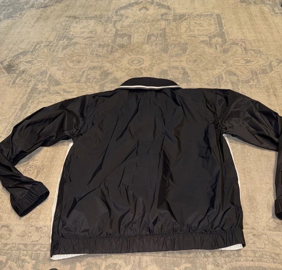 Винтажный принц мужской ветровка куртка размер маленький трек теннис белый черный - Изображение 2 из 4