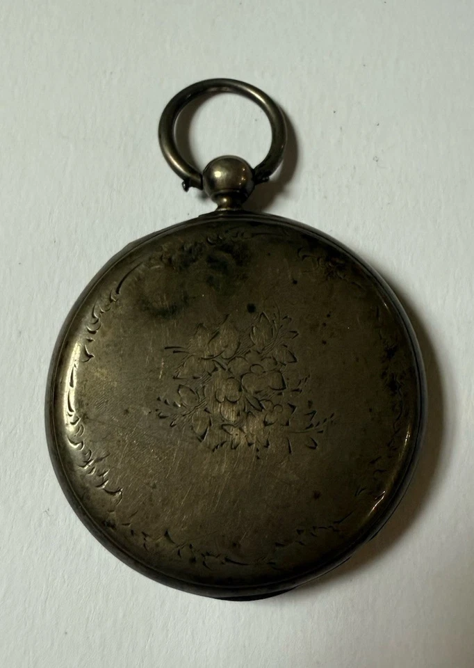 Antiguo reloj de bolsillo Geneve para hombre tono plata llave - para piezas/tal cual Foto 2 de 4