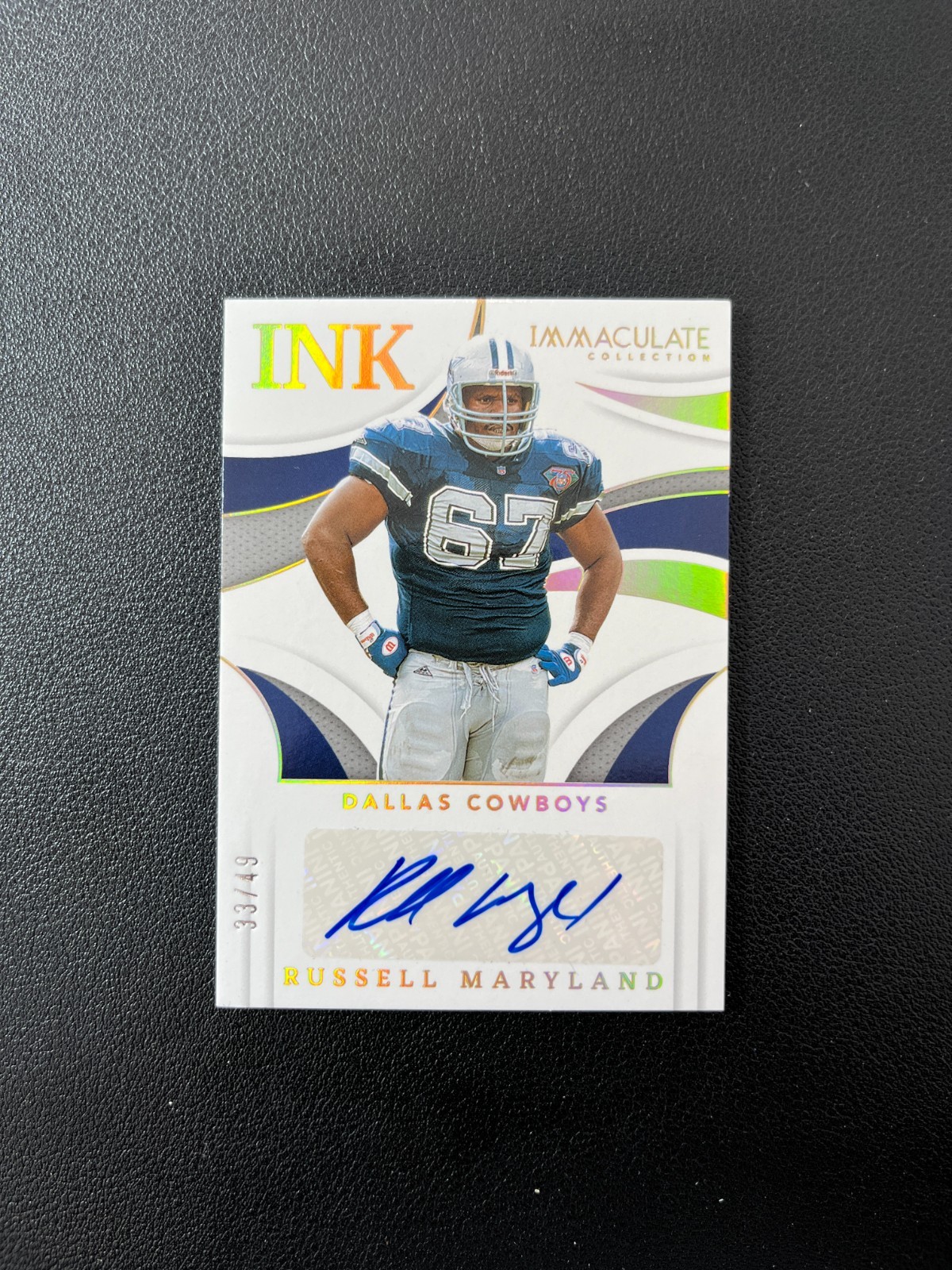 2022 Panini Immaculate Collection Football Russell Maryland Ink Auto 33/49 BJHT view 1