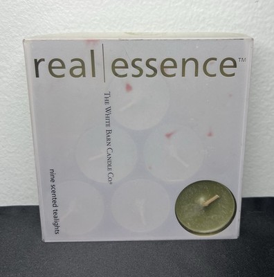 Set of 6 White Barn Candle Co Real Essence Basil & Thyme Scented Tea Lights