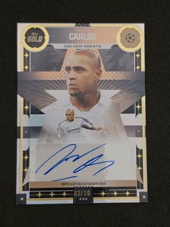 Roberto Carlos Auto /10 Golden Greats Autographs Topps UCC Gold 2025/26