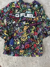 NWOT Gfuel Energy Doodle Sz 3XL Meta Hoodie Pullover Sweatshirt Boho Bright Fun