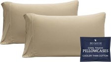 Cooling Pillowcases for Hot Sleepers, King Size Set of 2, Cool Bedding, Envelope