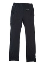 Eddie Bauer Black Jogger Athletic Pull On Pants Straight Leg Pockets S 25x30 