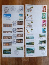 Wallis et Futuna FDC 14 enveloppe 1er Jour Année 1975 Complète + Poste Aérienne 