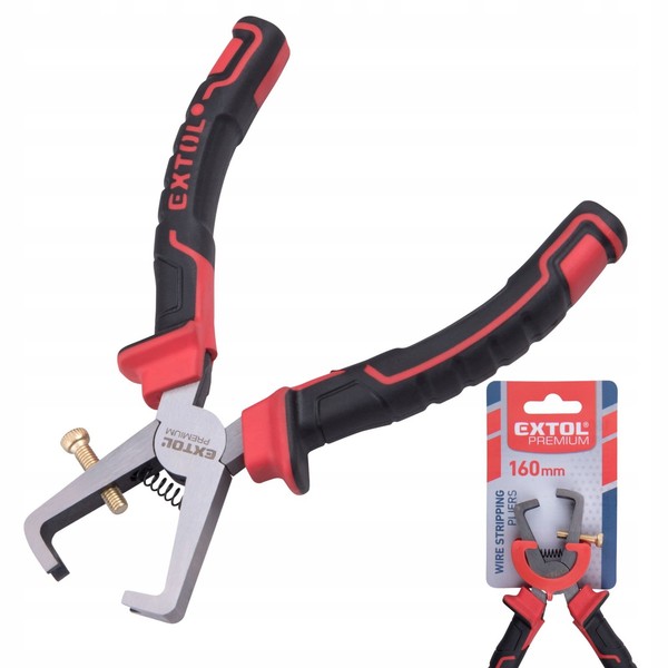Abisolierzange Kabelentmanteler Zange 160Mm Einstellbar Extol Premium-image