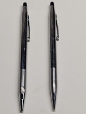 Vintage Cross Chrome Pen And Pencil Set USA Made Great Condition, Both Working