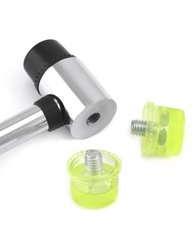 QWORK® Rubber Mallet Hammer, 25 mm Small Nylon Hammer with 2 Black  - Picture 4 of 6