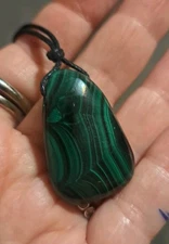 Malachite Free Form Nugget Pendant