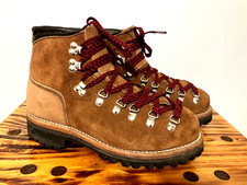 Vintage Dexter Made USA Hiking Boots Women's 8 Brown Suede Leather Lug Vibram