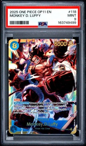 Monkey.D.Luffy graded PSA 9 for sale on eBay