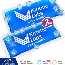 Comfort Fit Reusable Gel Ice Packs for Injury Recovery - 9.5" Size - 2 Pack